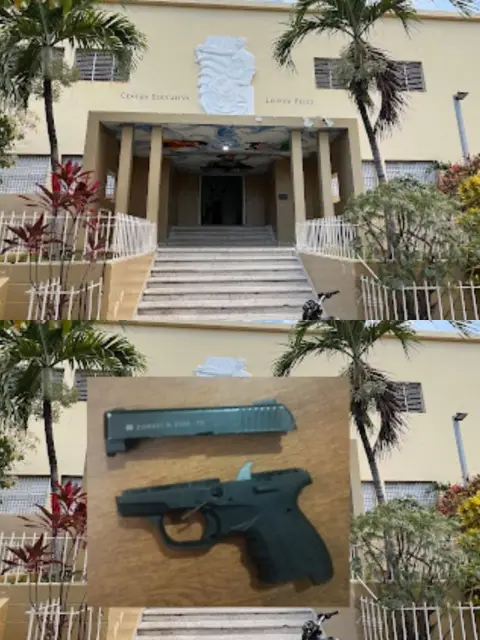 Ocupan una Pistola a menor de 12 años Centro Educativo Leonor Feltz